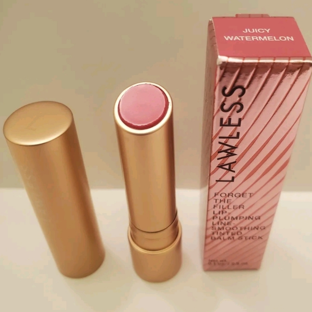Lawless Forget The Filler Lip Plumper Line Smoothing Lip Balm JUICY WATERMELON - Picture 2 of 2